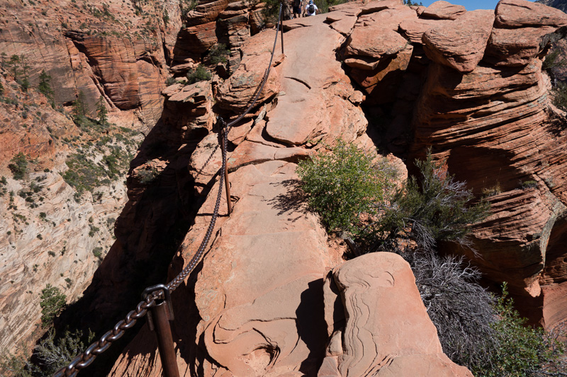 One of the narrowest points on the approach to Angel's Landing